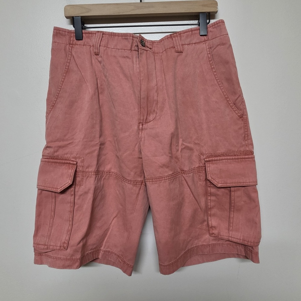Murrays Toggery Shop Nantucket Red Collection Cargo Shorts Sz 32 Pink 11" Inseam